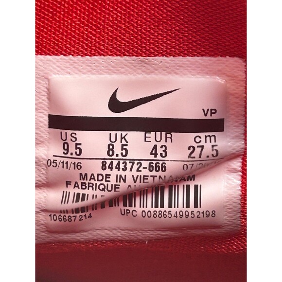 Nike Zoom Clear Out Mens Red White Basketball Sneaker Shoes Size 9.5 - Picture 12 of 12